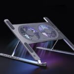 Adjustable Laptop Tablet Stand w/ USB Cooling Fan